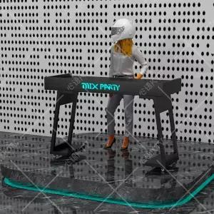 DJ 테이블 클럽 행사 거치대 디제잉 믹서 공연 축제