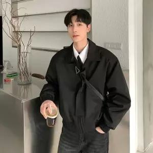 [모로엠]남성 미니멀 카라 포켓 블루종 점퍼 ON JUA QWFM2HYU_P418940409