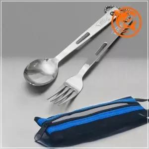 ( )스테인리스 다용도 캠핑 식기세트 접시와 수저 포함 야외 레저 용기