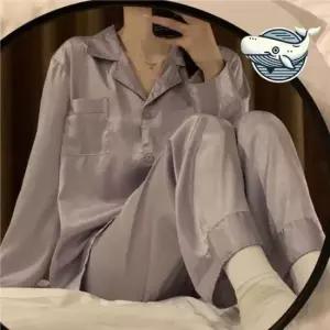 당근잠옷 여성 실크 느낌 파자마 루즈핏 홈웨어 데일리