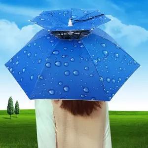 헤드우산 머리쓰는 모자우산 2단 햇빛가리개 가성비 좋은 실용적인