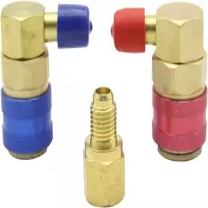 R12에서 R134A AC 리트로핏 어댑터 키트 냉매 탱크 1/2인치 암수 및 1/4인치 SAE 남성 R12 R22에서 고/저