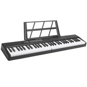 키보드 피아노, 전동 키트 61 키 다기능 BT 충전식 접이식 피아노 휴대용 초보자를 위한 악보