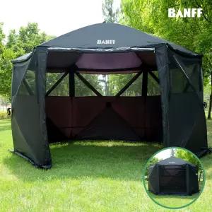 밴프 캠핑 텐트 원터치 육각 대형 쉘터 그늘막 바람막이 스크린
