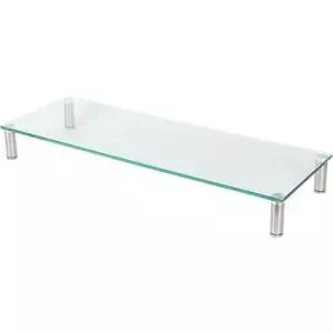 마우스보관 다용도 강화유리 받침대 거치대 모니터 수납 투명(대)