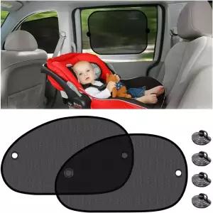 만다크 카 사이드 창문 그늘막 4PCS 차량용 햇빛 눈부심 및 자외선 차단 선 자동차용 스크린 액세서리