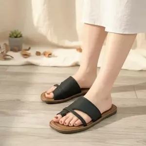 [다잇템] 여성 크로스 스트랩 클래식 컨템포러리 슬리퍼_24587481_588872