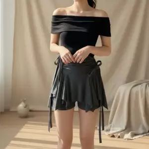 [다잇템] 여성 잔주름 언발 쁘띠 리본 봄여름 치마바지_24587063_588872