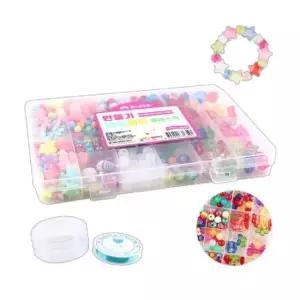 비즈세트 보관통+낚시줄 포함 1세트 비즈놀이 비즈데코 팔찌만들기 목걸이만들기 비즈