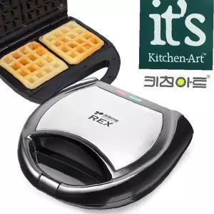 사각형 2칸 간식 제조기 가정용 디저트 조리기구 아침식사 간편요리 베이킹 도구