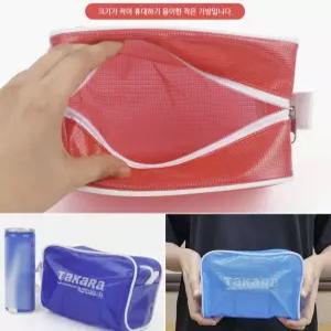 소라색 방수 비치백 수영장용 PVC 메쉬 수영 가방 물놀이 바캉스용 여성용 소형 토트백