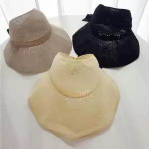 썬캡 (이거찜) 리본 돌돌이 와이어 봄여름 창모자