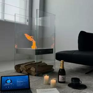 바이오 에탄올 난로 가정용 유리화로 불멍 알콜 벽걸이 바이오에탄올 연기 에탄올난로