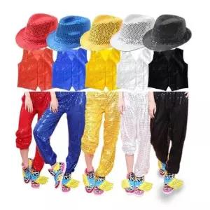 파티복 스팽글 반짝이 의상 바지 모자 모음 파티 행사용품