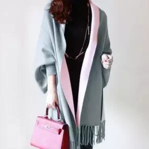 목도리 활용도 좋은 여성 데일리패션 레이어드 숄