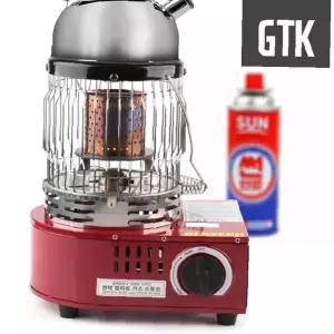 야외 활동 휴대 가스 난방 조리 겸용 스토브 레드 캠핑용 이동식 보조 난로 동계