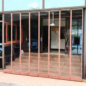 투명커튼 투명 자바라 커텐 파티션 접이식 방진 스트립 1 90m 자바라문