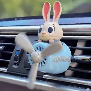 차량 에어컨 통풍구 토끼 인형 향기 디퓨저 실내 공기정화 탈취 장식 액세서리