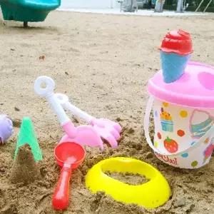 해변 물가 모래 성 만들기 아이스크림 콘 모양 어린이 야외 놀이 도구 세트