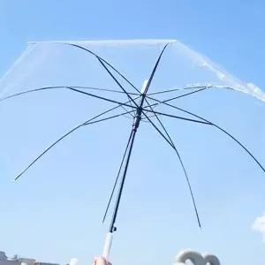 [NS홈쇼핑]일회용 완전 투명 우산 비닐우산 투명 장우산 가성비 좋은 데일리 필수템 실용적인..