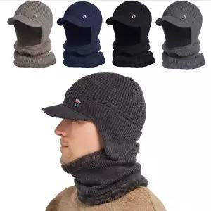 윈터로드 모자 넥워머 세트 겨울 방한 골프 스포츠 귀달이 캡비니