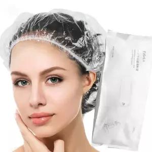 헤어 시술 일회용 비닐 캡 100매 뽑아 쓰는 위생 덮개 미용 커버