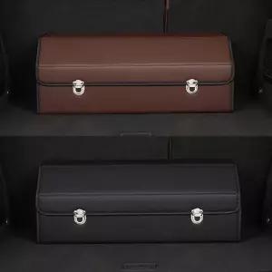 아트박스/오엠티 72L 대용량 접이식 가죽 차량용 트렁크정리함