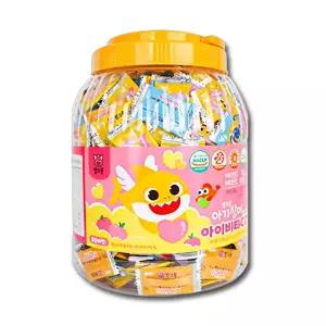 핑크퐁 아기상어 아이비타C D 아연 500정 x 1통 어린이 유아 아이 키즈 돌아기 캐릭터 비타민C 캔디 사탕