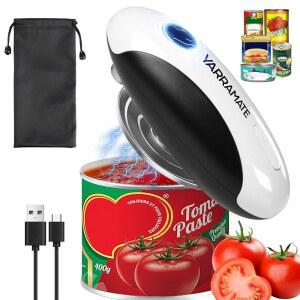 야라메이트 전기 캔 오프너, 주방용 원터치 충전식 자동 오프너는 모든 크기에 맞습니다 - 부드러운 가장자리, 노인용 핸즈프리 수납 가방 , 휴대용 여행용