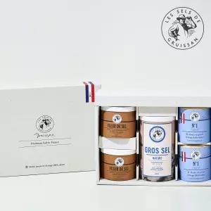 그뤼상 프리미엄 5p 선물세트 (그로스셀+플러드셀 2개+셀펑 내츄럴 2개) 소금 천일염 토판염 [원산지:프랑스]