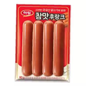 소시지 후랑크 80g 20p 냉장 육가공 햄 아침 식사 도시락 반찬 캠핑 바베큐용