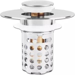 주방 욕실 욕조 세면대 쓰레기를 위한 범용 싱크대 스토퍼 스테인리스 스틸 팝업 플러그 탈착식 스트레이너