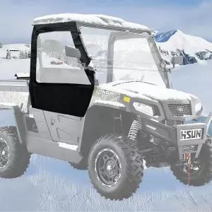 치키아 하이선 섹터 550 750 소프트 사이드 도어 캡 인클로저 윈드실드 업그레이드 UTV 벡터 500 700 콜먼