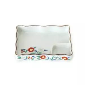 야마고 직사각회접시 화이트 15.3cm