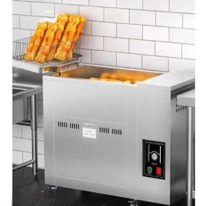 업소용 전기튀김기 치킨집 스탠드형 리터 600x320x485 감자 통닭 치킨집튀김기 2구