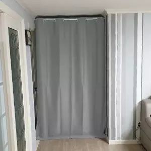 출입구 간막이 천 공간구획 현관 중문 프라이버시 차단 냉난방 보온 에너지절약