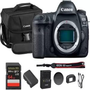 캐논 EOS 5D 마크 IV DSLR 카메라(바디 전용) - 4K 비디오 듀얼 픽셀 AF 및 내장 Wi-Fi(1483C002) + 숄더백