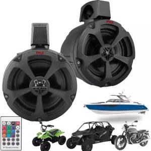 Pyle 6.5인치 방수 오프로드 블루투스 스피커 1200W 증폭 마린 포드 지프 UTV용 고출력 ATV 사운드 시스템