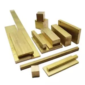 구리바 구리 막대 황동 판 플랫 바 사각형 큐브 100mm~1m 길이 많은