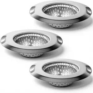 3 PCS 욕실 싱크대 배수구 욕조 사워도우 3인치 스테인리스 스틸 주방 헤어 캐처 스트레이너