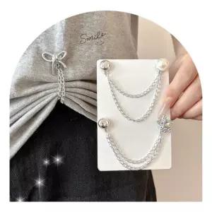 체인 자석단추 바지밑단 고정 자석 의류 셀프 수선 버클 매너 브로치 모자 스카프 가방 악세사리