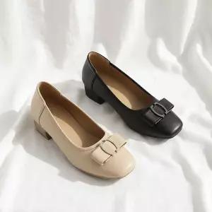 잭앤질 말랑쿠션 큐빅 리본 로우힐 플랫(JA6222S)