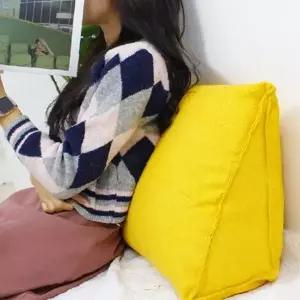 침실 독서 등받이 쿠션 삼각 허리 지지대 침대 소파 좌식 책상 옥스포드 원단