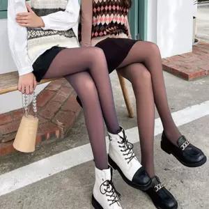 고탄력 스타킹 여성 학생 직장인 기모 망사 타이즈 fhI1+7kCd