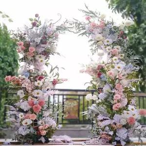 웨딩 아치 장식 플라워 넝쿨 식물 철제 포토존 행사