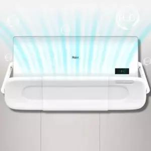 ( )벽걸이 에어컨 바람막이 무타공 부착 가림막 간편 설치 냉방 보조