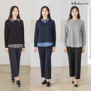 엄마옷 마담4060 1+1+1 니트레이어드블라우스3종 -QHBL2510001-