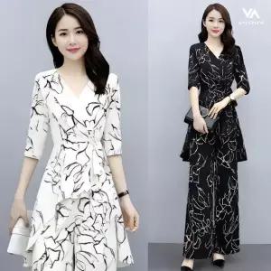 [비니브] 드로잉 패턴 투피스