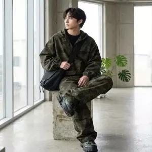 [모로엠] 카모 밀리터리 스타일 남성 후드집업 점퍼 ON-JUA-QWFMSU0F