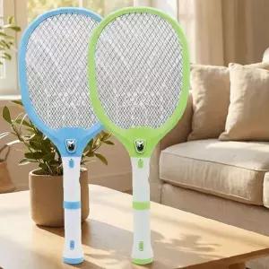 무선 충전식 해충 퇴치기 실내 야외 캠핑용 전기 모기 파리 벌레 제거 라켓형